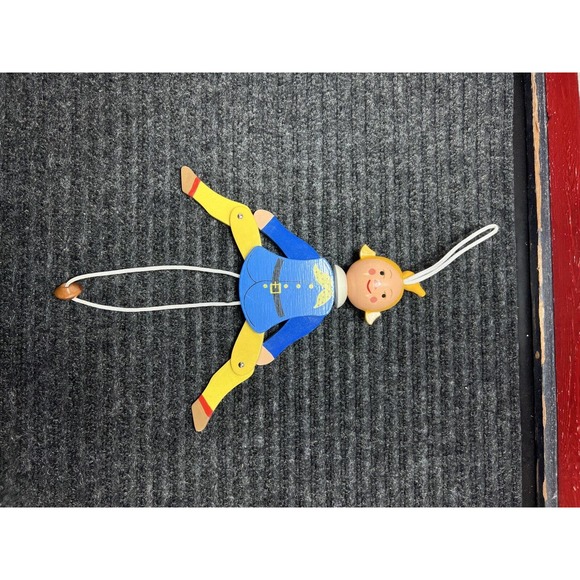 Vintage Sevi Italy Wooden String Marionette Jumping Jack Toy Puppet - Picture 1 of 13
